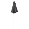 Demi-parasol de jardin avec mât 180x90 cm anthracite 
