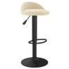 Tabourets de bar lot de 2 crème velours 