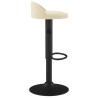 Tabourets de bar lot de 2 crème velours 