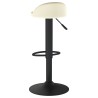 Tabourets de bar lot de 2 crème velours 