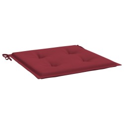 Coussins de chaise de jardin lot de 4 rouge bordeaux 50x50x3 cm 