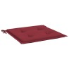 Coussins de chaise de jardin lot de 4 rouge bordeaux 50x50x3 cm 