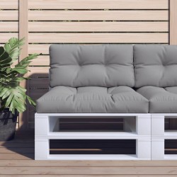 Coussin de palette gris 80x40x12 cm tissu 