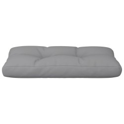 Coussin de palette gris 80x40x12 cm tissu 