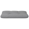 Coussin de palette gris 80x40x12 cm tissu 