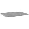 Panneaux de bibliothèque 4 pcs gris béton bois d’ingénierie 