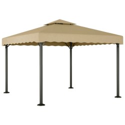Chapiteau Taupe 3x3 m Aluminium et acier 