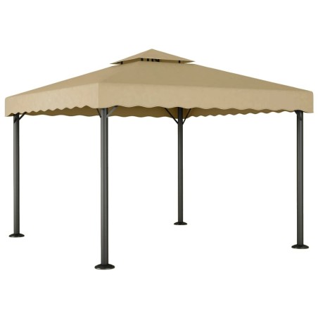 Chapiteau Taupe 3x3 m Aluminium et acier 