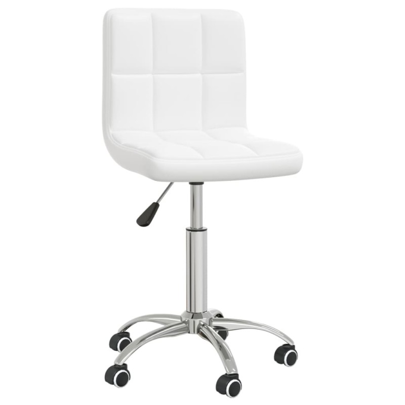 Chaise pivotante de salle à manger Blanc Similicuir Chaise pivotante de salle à manger Blanc Similicuir