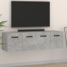 Armoires murales 2pcs Gris béton 80x35x36,5cm Bois d'ingénierie 