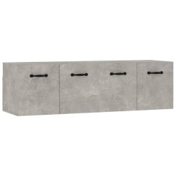 Armoires murales 2pcs Gris béton 80x35x36,5cm Bois d'ingénierie 