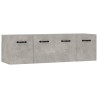 Armoires murales 2pcs Gris béton 80x35x36,5cm Bois d'ingénierie 