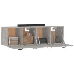 Armoires murales 2pcs Gris béton 80x35x36,5cm Bois d'ingénierie 