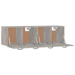 Armoires murales 2pcs Gris béton 80x35x36,5cm Bois d'ingénierie 
