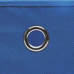 Boîtes de rangement avec couvercles 4 pcs 28x28x28 cm Bleu 