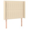 Tête de lit à LED Crème 83x16x118/128 cm Tissu 