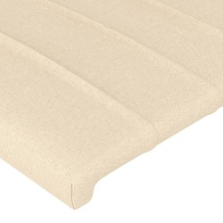 Tête de lit à LED Crème 83x16x118/128 cm Tissu 