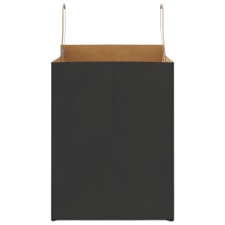 Sacs en papier 50 pcs avec poignées noir 32x22x28 cm 