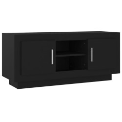 Meuble TV noir 102x35x45 cm bois d'ingénierie 
