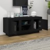 Meuble TV noir 102x35x45 cm bois d'ingénierie 