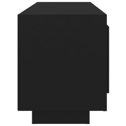 Meuble TV noir 102x35x45 cm bois d'ingénierie 