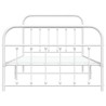 Cadre de lit métal sans matelas et pied de lit blanc 107x203 cm 