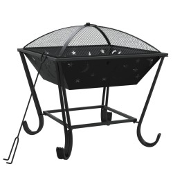 Foyer avec tisonnier 50 cm XXL acier 