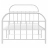 Cadre de lit métal sans matelas et pied de lit blanc 107x203 cm 