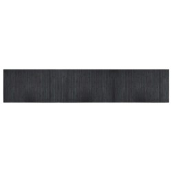 Tapis rectangulaire gris 60x300 cm bambou 