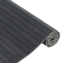 Tapis rectangulaire gris 60x300 cm bambou 