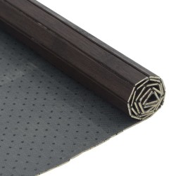 Tapis rectangulaire marron foncé 60x300 cm bambou 