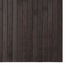 Tapis rectangulaire marron foncé 60x300 cm bambou 