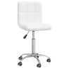 Chaise de bureau pivotante Blanc Similicuir 