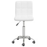 Chaise de bureau pivotante Blanc Similicuir 