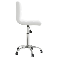 Chaise de bureau pivotante Blanc Similicuir 