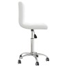 Chaise de bureau pivotante Blanc Similicuir 