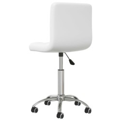 Chaise de bureau pivotante Blanc Similicuir 
