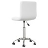 Chaise de bureau pivotante Blanc Similicuir 