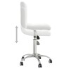 Chaise de bureau pivotante Blanc Similicuir 