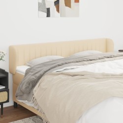 Tête de lit avec oreilles Crème 203x23x78/88 cm Tissu 