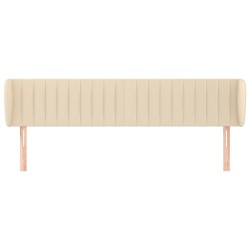 Tête de lit avec oreilles Crème 203x23x78/88 cm Tissu 