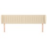 Tête de lit avec oreilles Crème 203x23x78/88 cm Tissu 