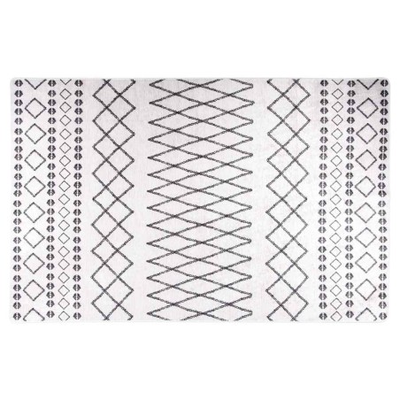 Tapis lavable antidérapant 80x150 cm Noir et blanc 