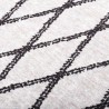 Tapis lavable antidérapant 80x150 cm Noir et blanc 