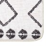 Tapis lavable antidérapant 80x150 cm Noir et blanc 