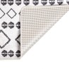Tapis lavable antidérapant 80x150 cm Noir et blanc 