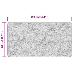 Tapis lavable antidérapant 80x150 cm Noir et blanc 