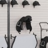 Porte-selle pliable mural noir fer 