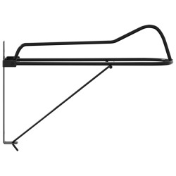 Porte-selle pliable mural noir fer 