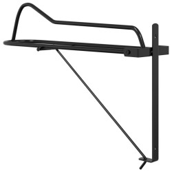 Porte-selle pliable mural noir fer 